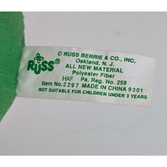 Vintage Russ Leprechaun Troll Doll w/Tag 8" Green Hair Clothes St Patrick's Day - Picture 5 of 7